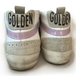 Golden Goose White and Gray Sneakers with Leopard Star